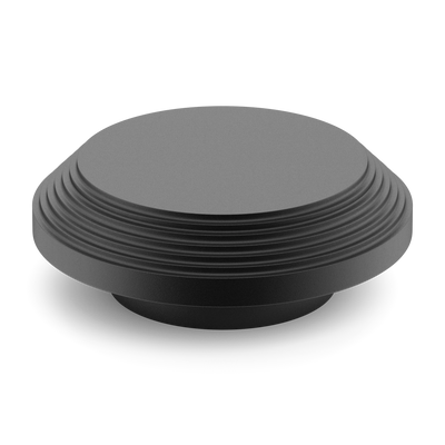 Armac Martin Victoria Stepped Circular Pull Handle in 100mm / Matt Black Lacquered