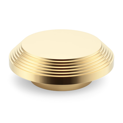 Armac Martin Victoria Stepped Circular Pull Handle in 100mm / Polished Brass Unlacquered