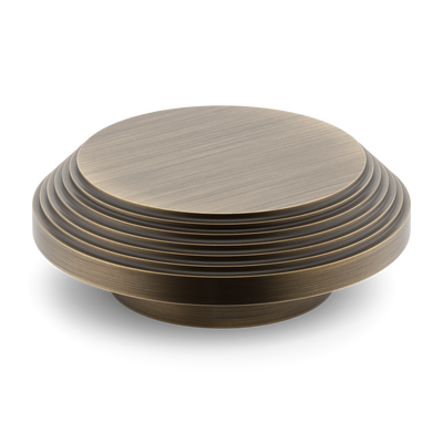 Armac Martin Victoria Stepped Circular Pull Handle in 100mm / Satin Antique Satin Lacquered