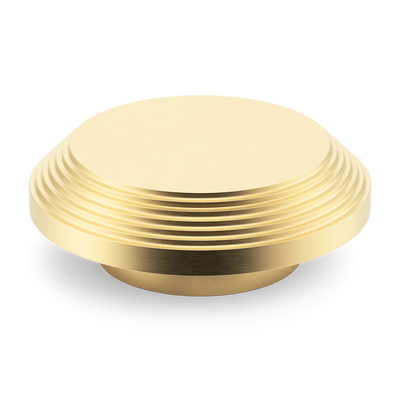 Armac Martin Victoria Stepped Circular Pull Handle in 100mm / Satin Brass Unlacquered
