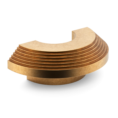Armac Martin Victoria Stepped C-Pull Handle in 100mm / Burnished Brass
