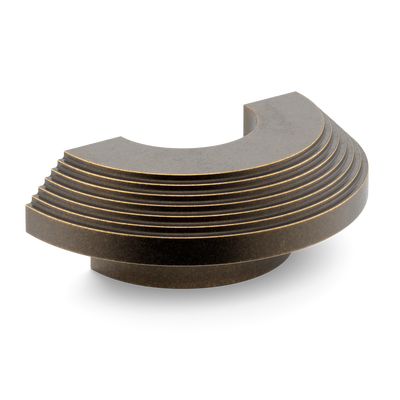 Armac Martin Victoria Stepped C-Pull Handle in 100mm / Dark Aged Brass