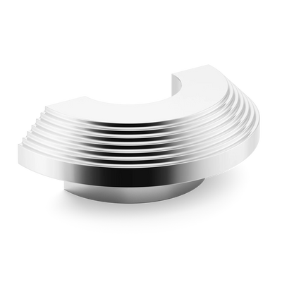 Armac Martin Victoria Stepped C-Pull Handle in 100mm / Polished Chrome Plate