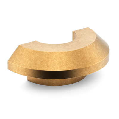 Armac Martin Victoria Plain C-Pull Handle in 100mm / Burnished Brass