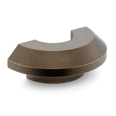 Armac Martin Victoria Plain C-Pull Handle in 100mm / Dark Aged Brass