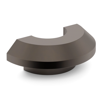 Armac Martin Victoria Plain C-Pull Handle in 100mm / Dark Bronze