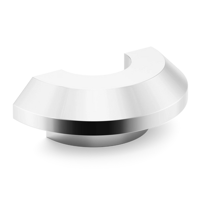 Armac Martin Victoria Plain C-Pull Handle in 100mm / Polished Chrome Plate