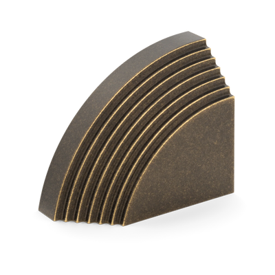 Armac Martin Victoria Left Handed Stepped Finger Cup Pull Handle in 38mm / Dark Aged Brass