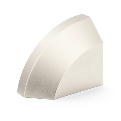 Armac Martin Victoria Left Handed Plain Finger Cup Pull Handle in 38mm / Satin Nickel Plate