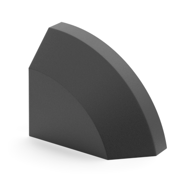 Armac Martin Victoria Right Handed Plain Finger Cup Pull Handle in 38mm / Matt Black Lacquered