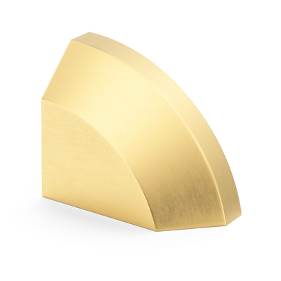 Armac Martin Victoria Right Handed Plain Finger Cup Pull Handle in 38mm / Satin Brass Lacquered
