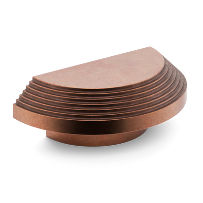 Armac Martin Victoria Stepped D-Pull Handle in 100mm / Aged Copper