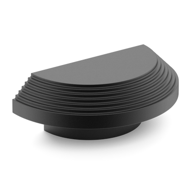 Armac Martin Victoria Stepped D-Pull Handle in 100mm / Matt Black Lacquered