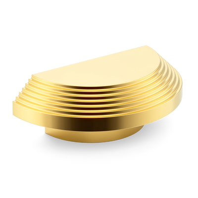 Armac Martin Victoria Stepped D-Pull Handle in 100mm / Polished Brass Lacquered