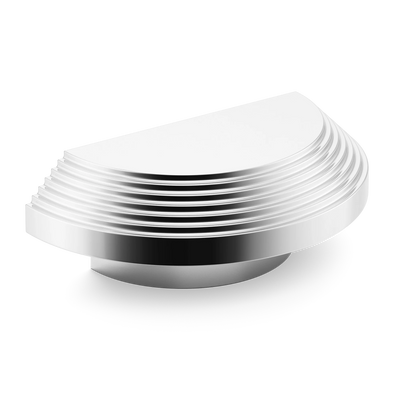 Armac Martin Victoria Stepped D-Pull Handle in 100mm / Polished Chrome Plate