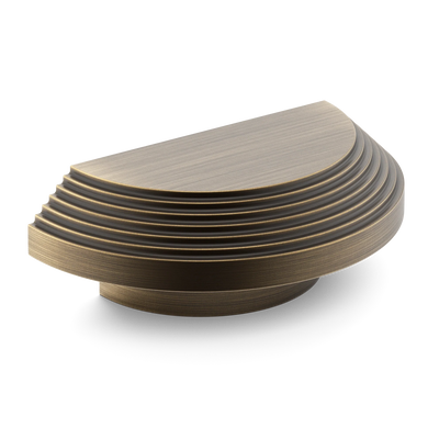 Armac Martin Victoria Stepped D-Pull Handle in 100mm / Satin Antique Satin Lacquered