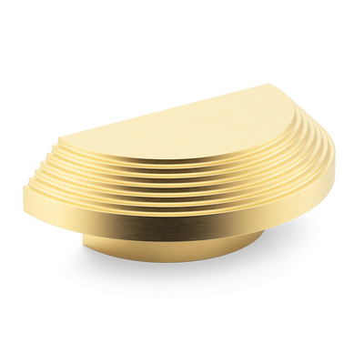 Armac Martin Victoria Stepped D-Pull Handle in 100mm / Satin Brass Satin Lacquered