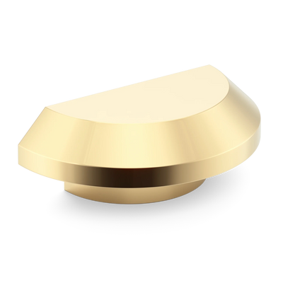 Armac Martin Victoria Plain D-Pull Handle in 100mm / Polished Brass Unlacquered