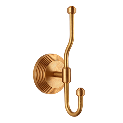 Armac Martin Victoria Stepped Hat and Coat Hook in 200mm / Burnished Brass