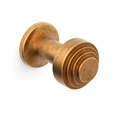 Armac Martin Victoria Stepped Robe Hook in 25mm / Burnished Brass