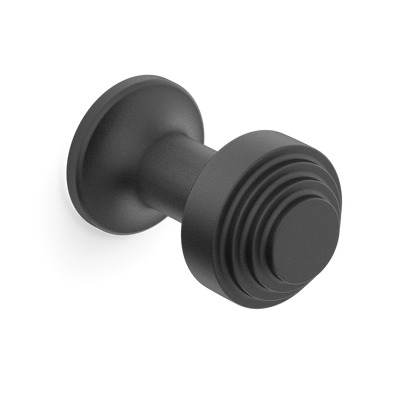 Armac Martin Victoria Stepped Robe Hook in 25mm / Matt Black Lacquered