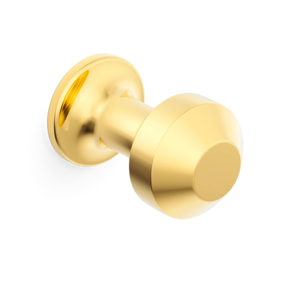 Armac Martin Victoria Plain Robe Hook in 25mm / Polished Brass Lacquered
