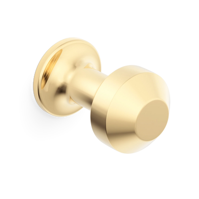 Armac Martin Victoria Plain Robe Hook in 25mm / Polished Brass Unlacquered