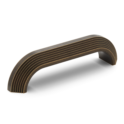 Armac Martin Victoria Stepped Pull Handle in 96mm / Dark Aged Brass