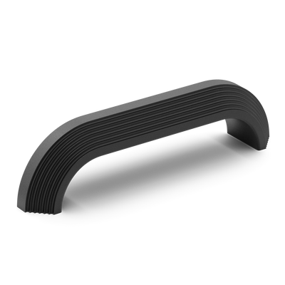Armac Martin Victoria Stepped Pull Handle in 96mm / Matt Black Lacquered