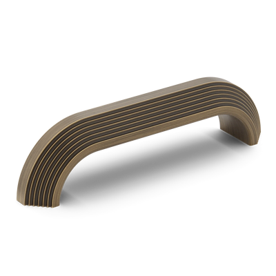 Armac Martin Victoria Stepped Pull Handle in 96mm / Satin Antique Satin Lacquered