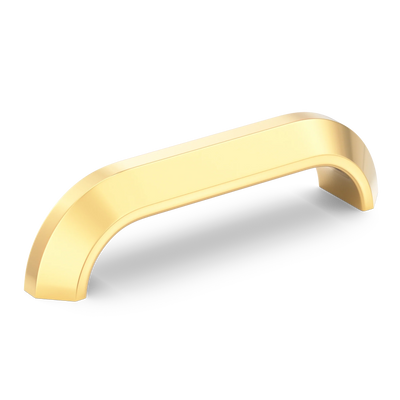 Armac Martin Victoria Plain Pull Handle in 96mm / Polished Brass Lacquered
