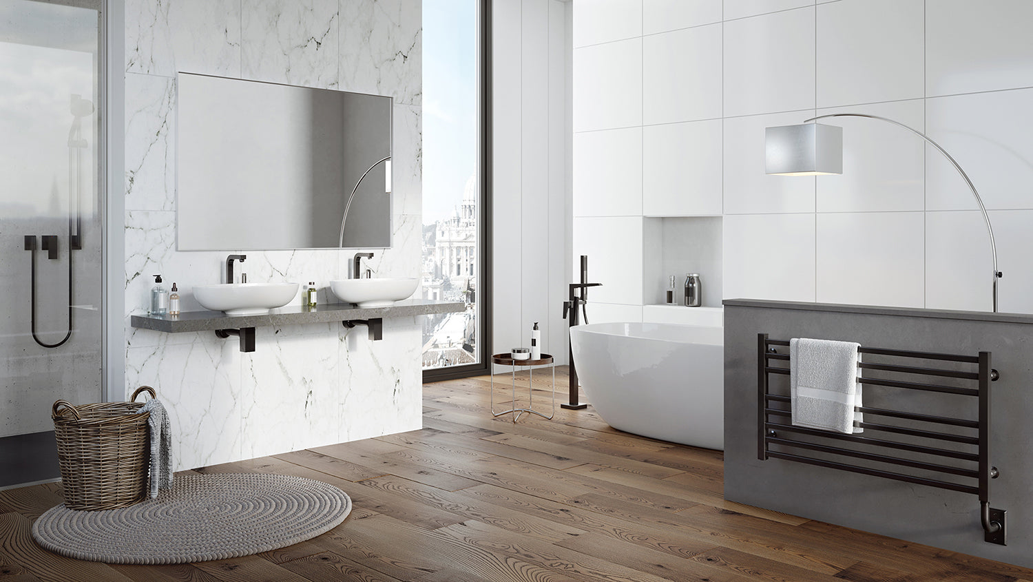 35.5"x19" Avento Electric Towel Warmer