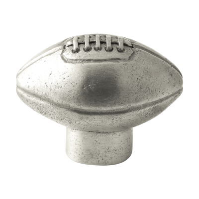 Armac Martin Whimsical American Football Bronze Cabinet Knob in 51mm / White Bronze