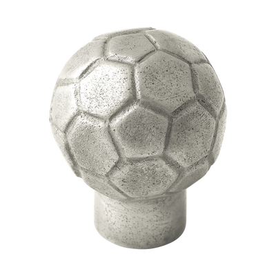 Armac Martin Whimsical Soccer Ball Silicon Bronze Cabinet Knob in 34mm / White Bronze