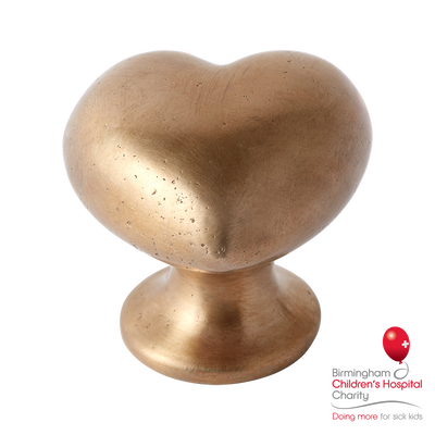 Armac Martin Whimsical Heart Bronze Cabinet Knob in 32mm / Silicon Bronze