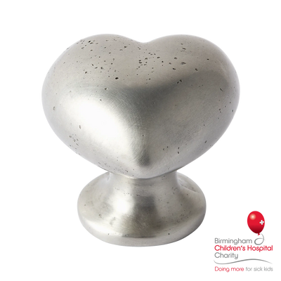 Armac Martin Whimsical Heart Bronze Cabinet Knob in 32mm / White Bronze