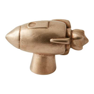 Armac Martin Whimsical Rocket Bronze Cabinet Knob in 65mm / Silicon Bronze