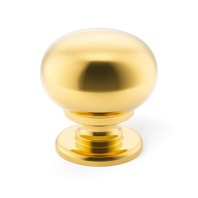 Armac Martin Withenshaw Cabinet Knob in 32mm / Polished Brass Lacquered