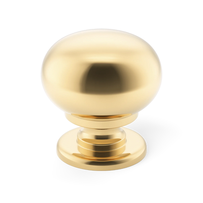 Armac Martin Withenshaw Cabinet Knob in 32mm / Polished Brass Unlacquered