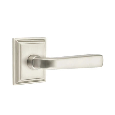 Emtek Sion Lever with Wilshire Rosette in Satin Nickel