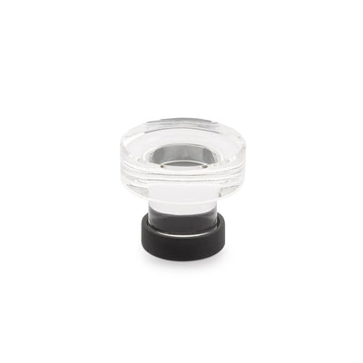 Emtek Grayson Crystal 1-1/4" Knob in Flat Black