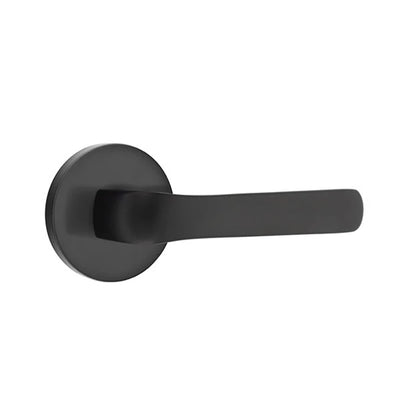 Emtek Spencer Lever with Disk Rosette in Flat Black