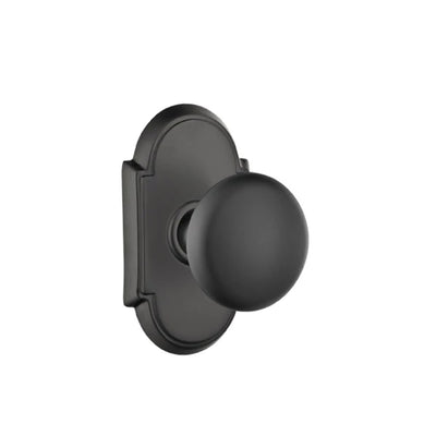 Emtek Providence Knob with #8 Rosette in Flat Black