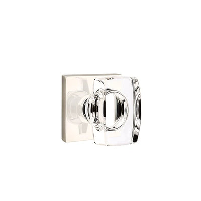 Emtek Windsor Knob with Square Rosette in Polished Nickel