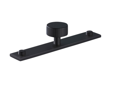 Armac Martin MIX Straight Knurled Cabinet Knob & Backplate