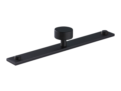 Armac Martin MIX Straight Knurled Cabinet Knob & Backplate