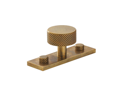 Armac Martin MIX Diamond Knurled Cabinet Knob & Backplate