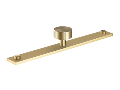 Armac Martin MIX Straight Knurled Cabinet Knob & Backplate