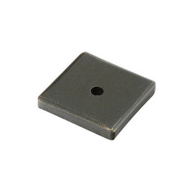 Emtek Sandcast Bronze Square Back Plate for Knob (shown in Medium Bronze)