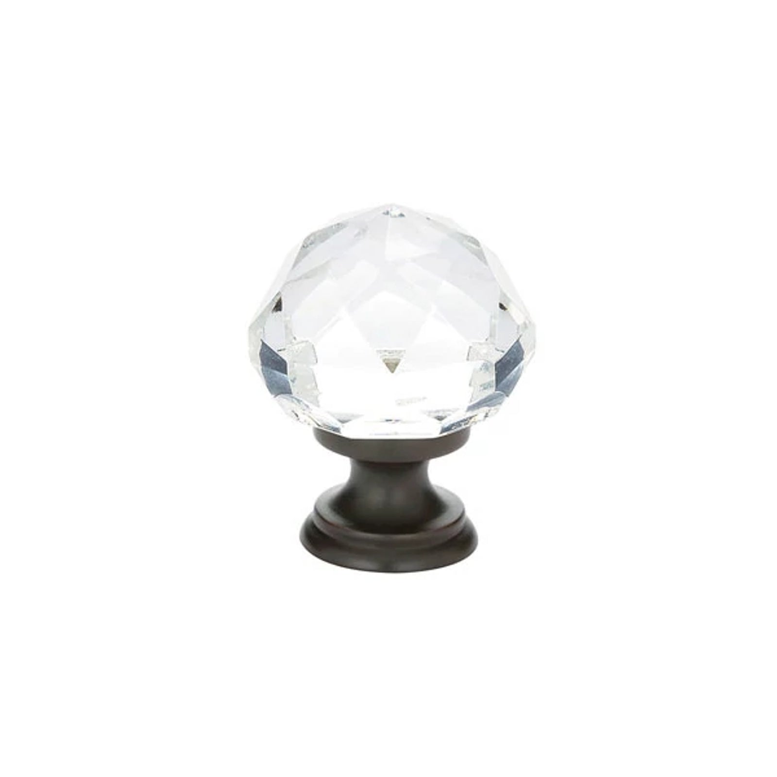 Emtek Diamond Crystal 1" Knob (shown in Oil Rubbed Bronze)